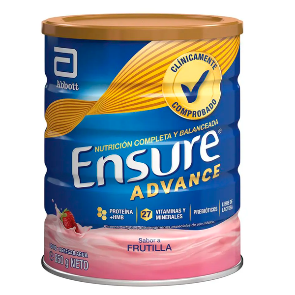 ENSURE ADVANCE POLVO FRUTILLA 850G