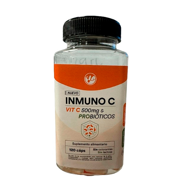 INMUNO C VIT C 500 MG & PROBIOTICOS 120 CAPSULAS NATURAL FARM
